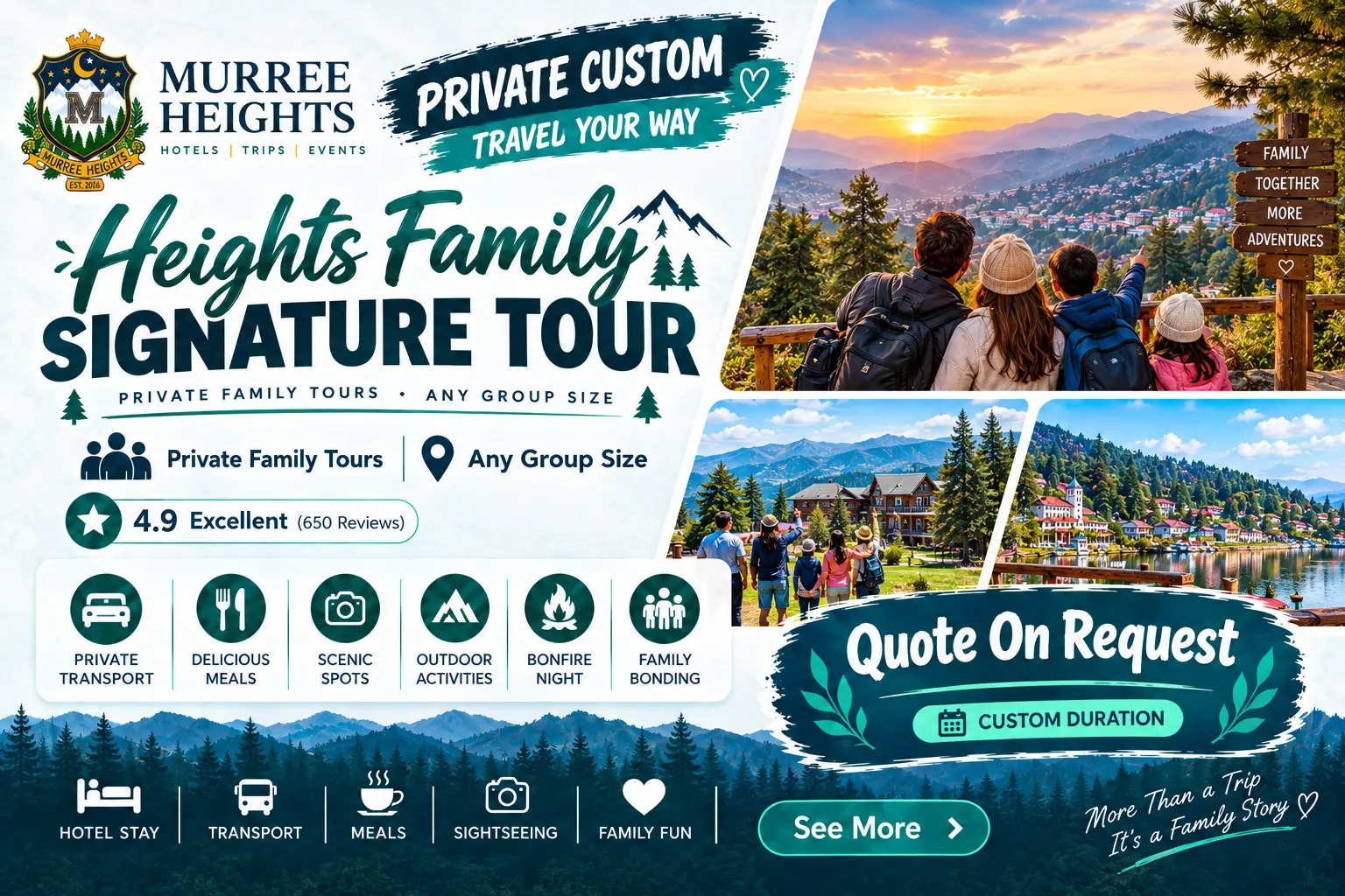 Family private tour package to Murree