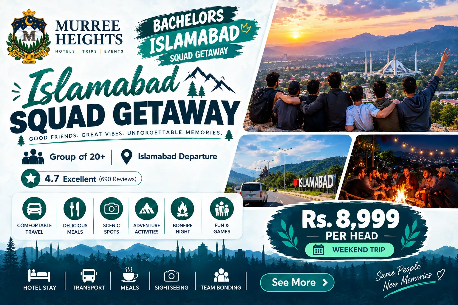 Bachelors package from Islamabad to Murree
